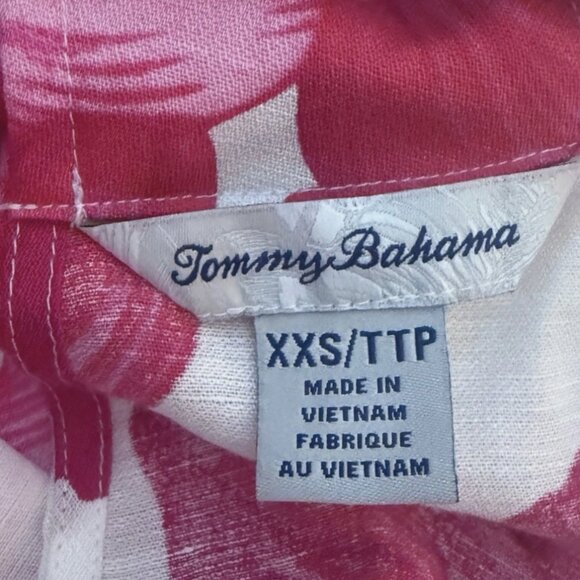 Tommy Bahama Linen Blend Tropical Floral Tie Neck Halter Top Women's size XXS - Picture 3 of 6